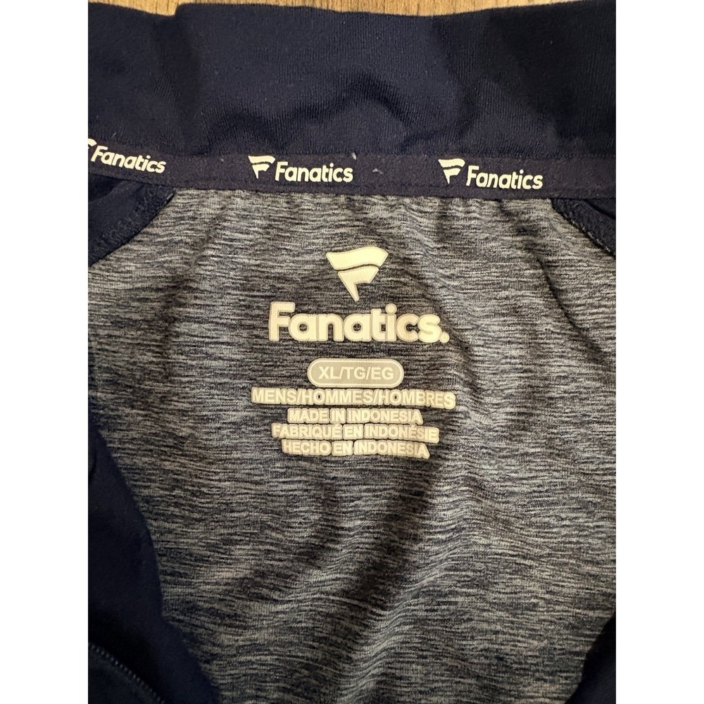 Fanatics Seattle Sea Hawks Quarterzip Men's XL Navy Blue Pullover - Picture 4 of 6